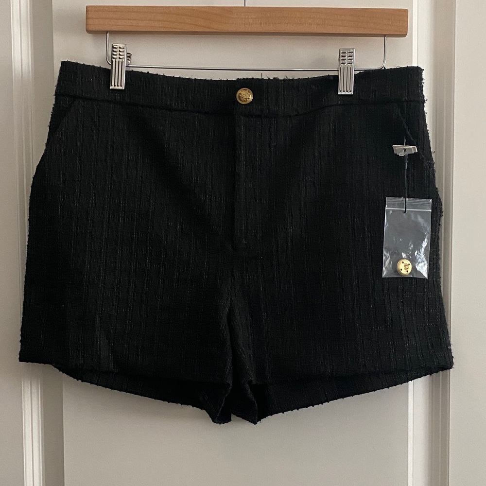 Sophisticated High Waist Black Shorts